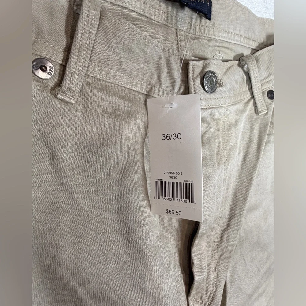 NWT Banana Republic 36W Khaki Straight-Fit Structured Trousers Pants